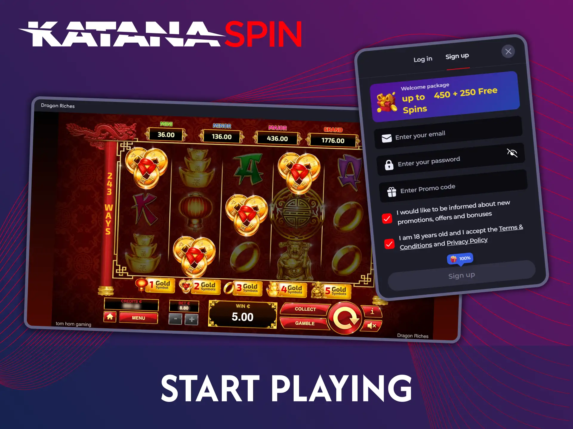 Getting started with Katanaspin slot games is quick.