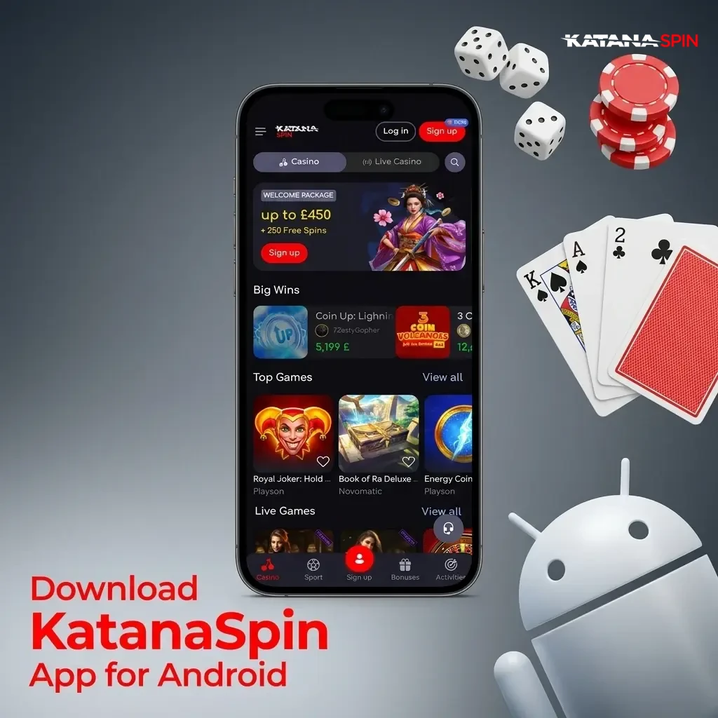KatanaSpin Android app download and APK installation guide for UK players on compatible smartphones and tablets