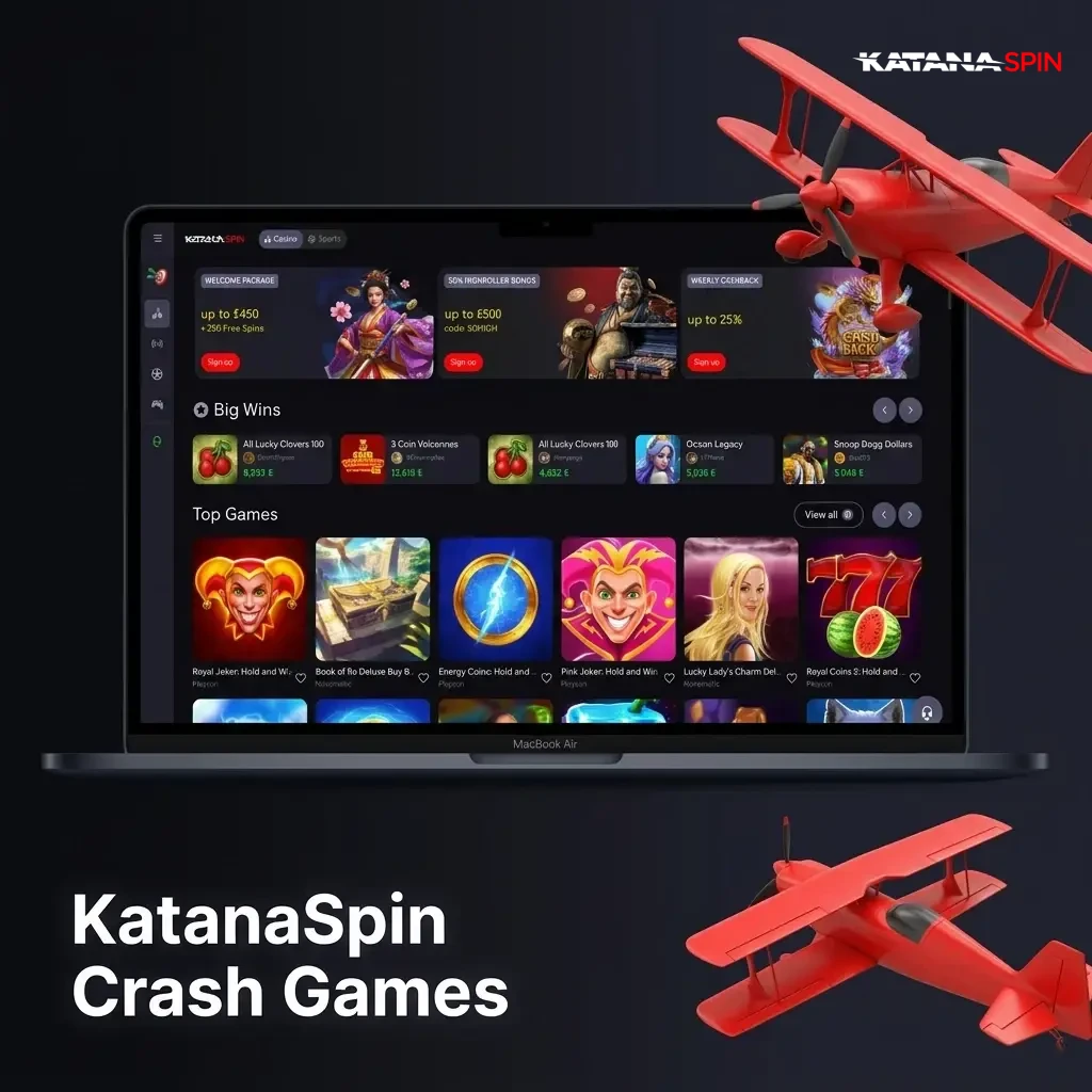 KatanaSpin crash games including Aviator, JetX, and Crash with rising multipliers and cashout mechanics for UK players