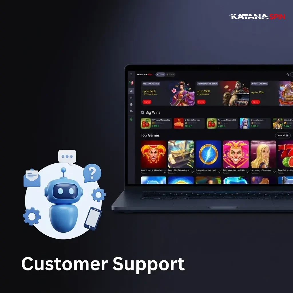 KatanaSpin 24/7 customer support team helping UK players with account, payment, bonus, and technical queries