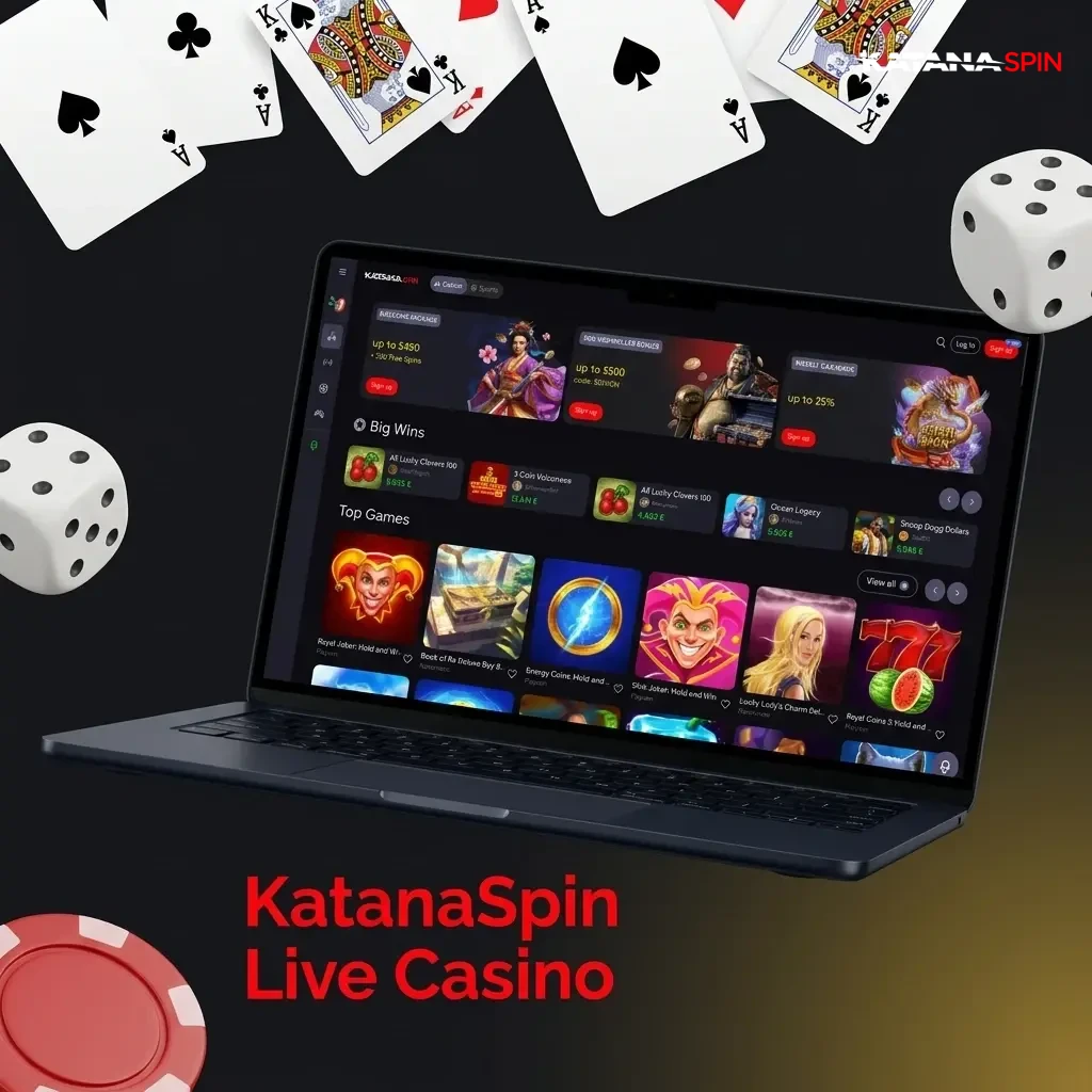 KatanaSpin live casino with Evolution Gaming tables including Lightning Roulette, Crazy Time, and Immersive Roulette