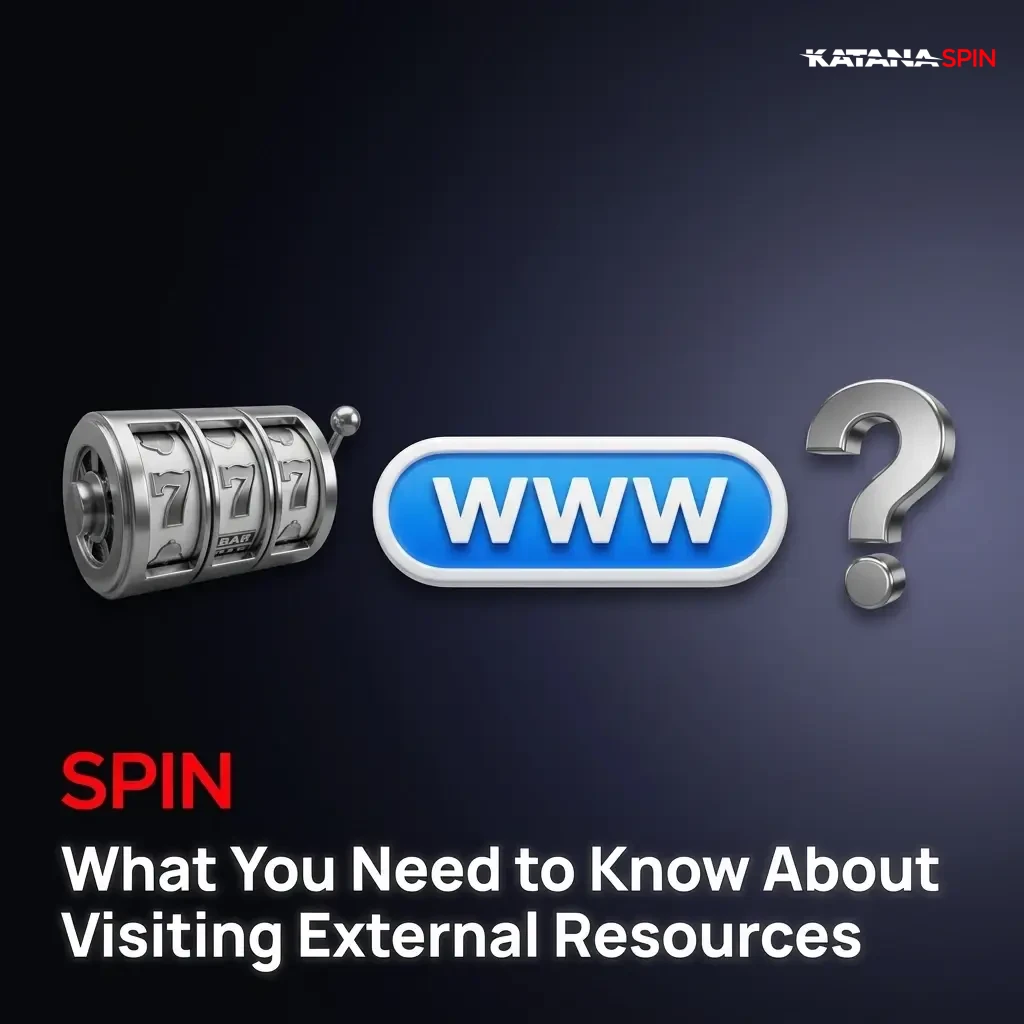 KatanaSpin external links disclaimer showing third-party website privacy and data responsibility notice